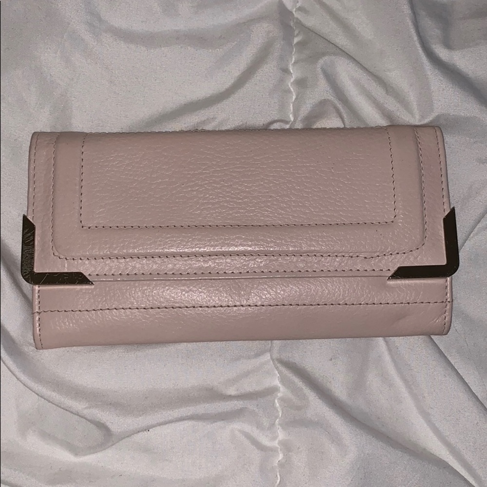 Pink leather wallet